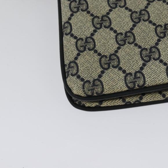 GUCCI GG Supreme Sherry Line Shoulder Bag Pvc Navy Gold 41 02 013 - Picture 12 of 16
